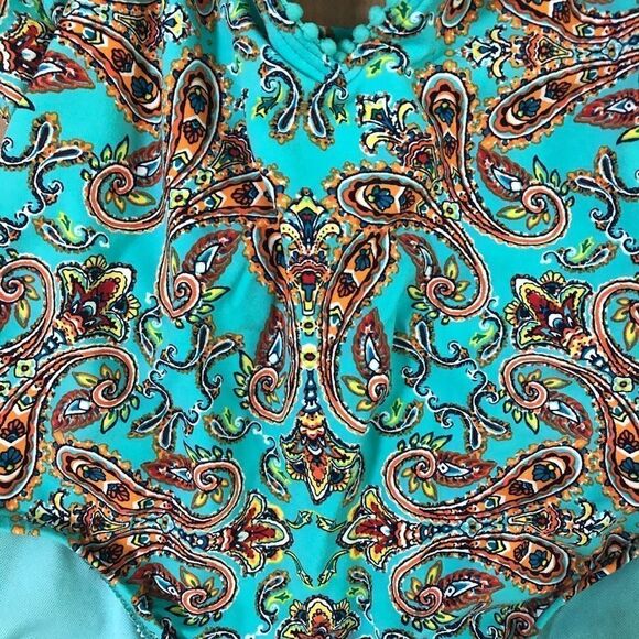 BLEU Rob Beattie Paisley Halter one Piece Swimsuit - Picture 2 of 5